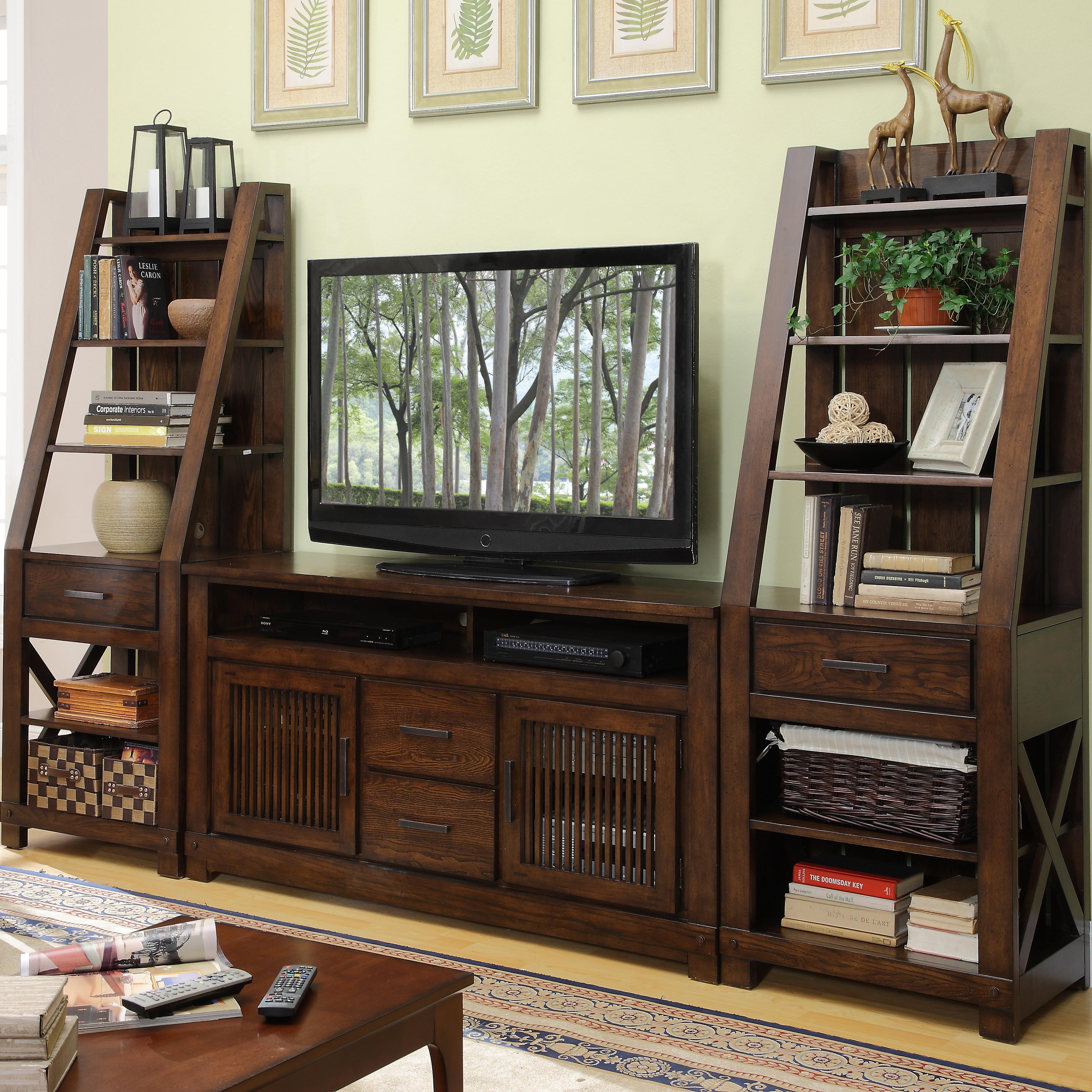 Riverside Furniture Windridge 76540 2 Door TV Console with 2 Center